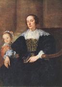 DYCK, Sir Anthony Van The Wife and Daughter of Colyn de Nole fg France oil painting artist